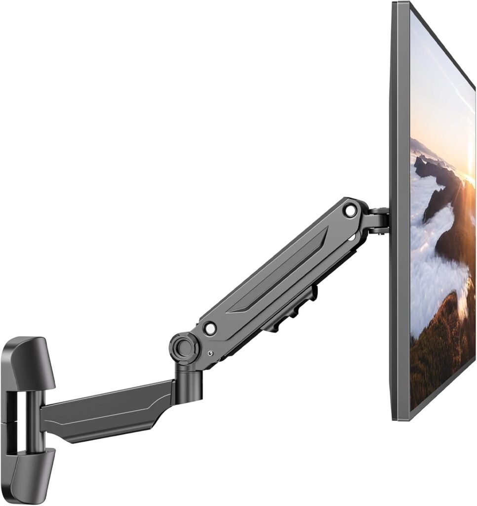 Muurbeugel monitor 13-32 inch verstelbare gasveer VESA beugel kantelbaar draaibaar tot 9kg voor pc monitor en tv scherm