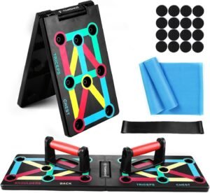 Opvouwbaar Push Up Board met Handgrepen – Fitness Trainingsbord voor Krachttraining – Push Up Grips voor Borst, Schouders en Triceps – Thuis Workout Systeem