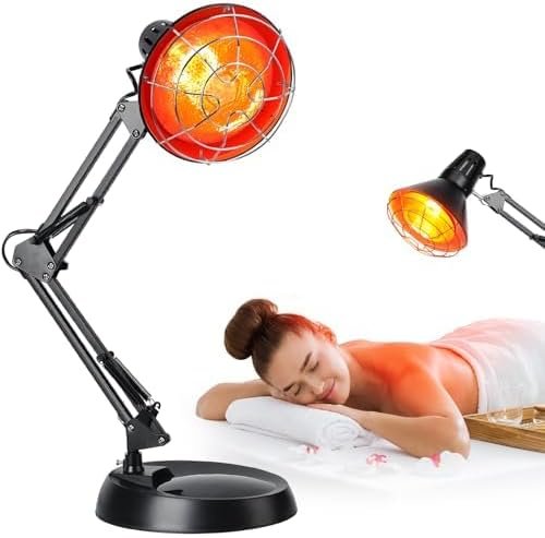 Infraroodlamp 150W met rood licht – verwarmingslamp voor lichttherapie en pijnverlichting – geschikt voor thuisgebruik energiezuinig klasse A