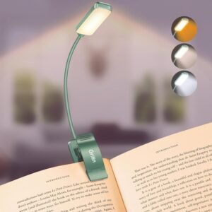 Boeklamp met Klem Oplaadbaar – LED Leeslamp met 3 Lichtstanden en Traploos Dimmen – Flexibele Hals – Warm en Koel Wit Licht