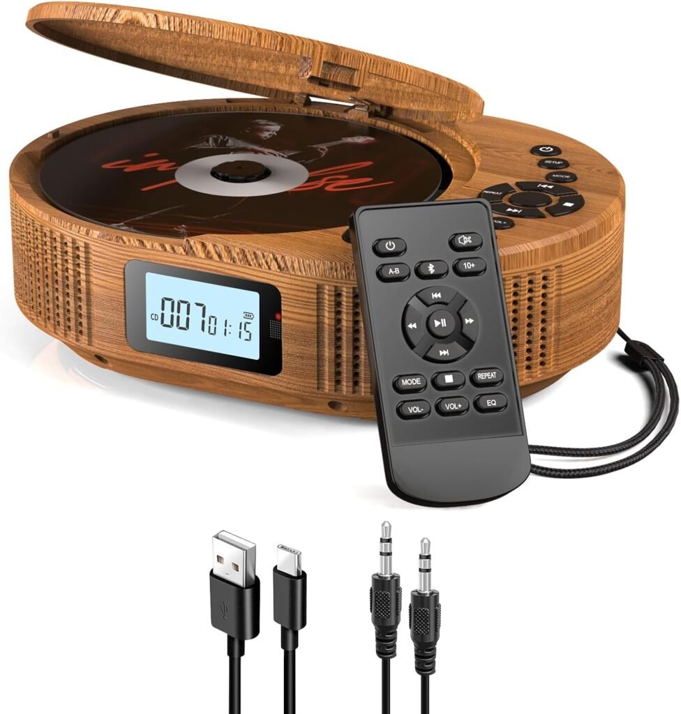 Draagbare CD speler kinderen compact discman Bluetooth FM radio boombox AUX USB afstandsbediening muziekspeler auto en thuis