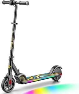 Elektrische Kinderstep vanaf 8 jaar – Opvouwbaar LED display en regenboog LED – Verstelbaar stuur 8-16 km/u – 8 km bereik