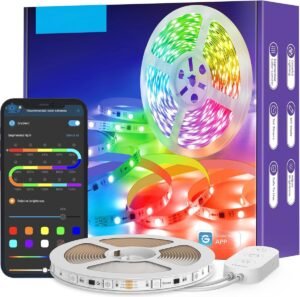 RGBIC LED strip 5 meter met muzieksynchronisatie – App bestuurbare RGBIC verlichting voor tv en woonkamer – Segmentbesturing 64 scènes