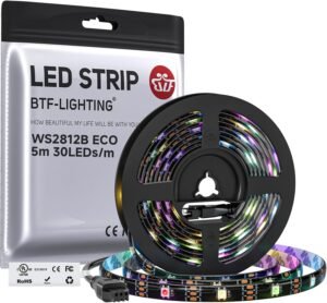 LED Strip RGB 5050 SMD Pixel Strip – Programmeerbare Pixelverlichting Droomeffect – Flexibele Zwarte PCB – 5 m 30 pixels p/m 150 pixels