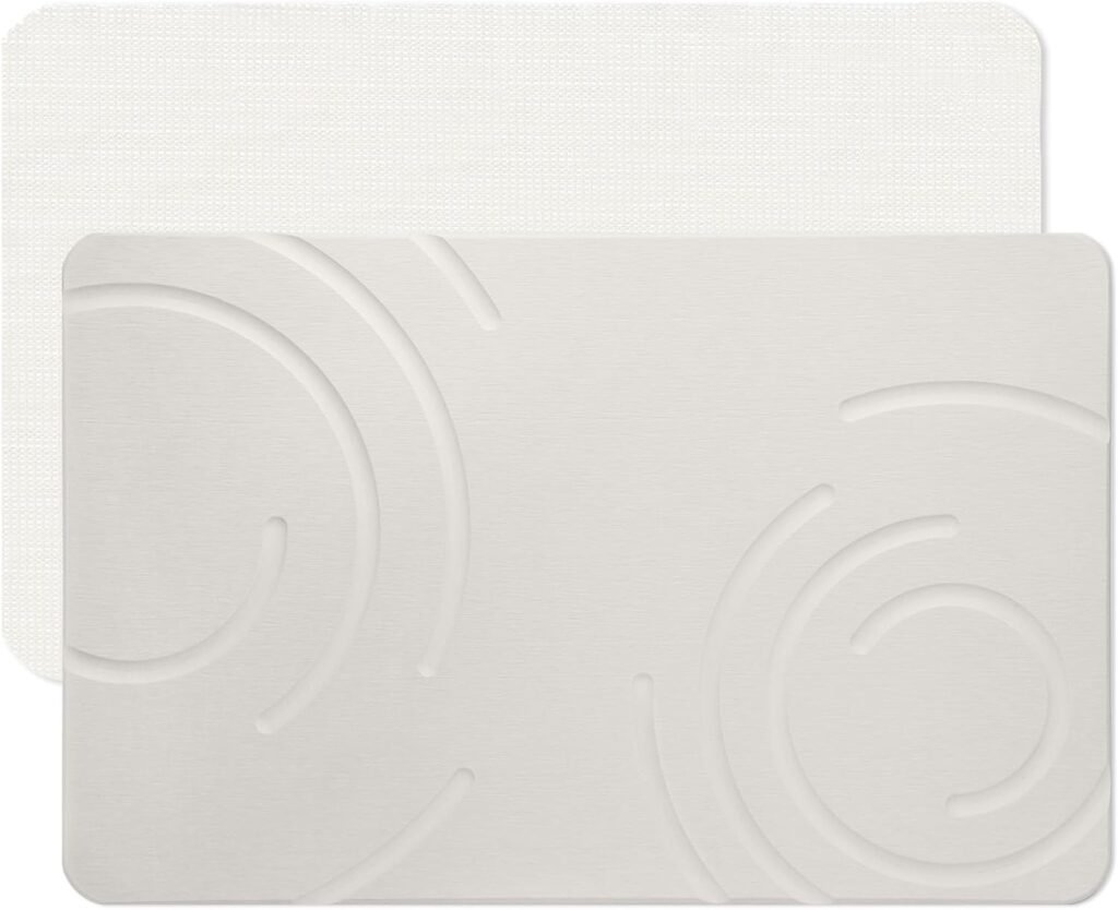 Diatomeeënaarde badmat 60x38 cm sneldrogende antislip douchemat waterabsorberend natuurlijke stenen badkamer mat keuken gebrui