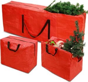 Kerstboom opbergzak set waterdicht – Opbergtas kerstdecoratie & boom – Draagbare en ruime opslag – Voor kerstbomen tot 9 ft