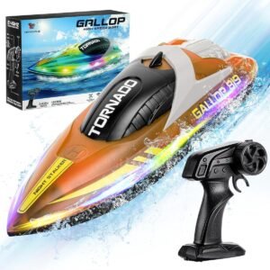 RC Speedboot LED Verlichting – Afstandsbediening 2.4GHz Speelgoedboot – Snelheidsboot met Capsize Herstel – Oplaadbare Batterij 15 km/Ervaar ultiem plezier op het water met deze krachtige RC snelheidsboot, uitgerust met een 130 sterke magneetmotor en een maximumsnelheid van 15 km/u! Dit model biedt de perfecte combinatie van snelheid, controle en duurzaamheid, wat het ideaal maakt voor zowel kinderen als volwassenen die houden van wateractiviteiten. Met zijn geavanceerde 2.4GHz automatische frequentie-technologie kunt u tegelijkertijd met meerdere gebruikers spelen zonder interferentie. De LED-verlichting maakt het niet alleen een visueel spektakel, maar verhoogt ook het plezier van het varen, zelfs in de duisternis. Dankzij de capsize recovery-functie hoeft u zich geen zorgen te maken als de boot omvalt. Het ontwerp met een gestroomlijnde romp vermindert de waterweerstand, zodat u soepel over het water glijdt.  Voordelen in een oogopslag  Krachtige motor voor een snelheid van 15 km/u  2.4GHz afstandsbediening voor meerdere gebruikers  LED-verlichting voor extra zichtbaarheid en plezier  Capsize recovery-functie om de boot weer rechtop te krijgen  2 oplaadbare lithiumbatterijen voor langere speeltijd  Gebruiksvriendelijke bediening voor iedereen vanaf 14 jaar  Geschikt voor binnen- en buitenwateren  Krachtige motor voor ultieme snelheid Deze RC snelheidsboot wordt aangedreven door een sterke 130 magneetmotor die een indrukwekkende snelheid van 15 km/u kan behalen. Dit maakt de boot niet alleen geschikt voor ontspannende ritten op het water, maar ook voor spannende snelheidsraces. De motor is ontworpen om krachtig en efficiënt te werken, zodat je optimaal kunt genieten van elke rit. Of je nu in een rustig meer vaart of een snel stromende rivier, deze motor biedt constante kracht voor de beste prestaties. Dankzij de betrouwbare motor kun je de boot ook zonder problemen tegen lichte golven sturen.  2.4GHz afstandsbediening met automatische frequentie-binding Met de 2.4GHz afstandsbediening kun je de snelheid en richting van de boot eenvoudig regelen. Dit systeem zorgt ervoor dat je zonder enige interferentie kunt spelen, zelfs als meerdere boten tegelijk in het water zijn. Dankzij de automatische frequentie-binding kun je de boot op een afstand van maximaal 60 meter besturen, wat genoeg is voor veel plezier op het water. De bediening is eenvoudig en intuïtief, waardoor de boot geschikt is voor zowel beginners als meer ervaren gebruikers.  LED-verlichting voor extra visuele aantrekkingskracht De boot is uitgerust met heldere LED-lampen die niet alleen bijdragen aan de uitstraling van het vaartuig, maar ook het zicht verbeteren wanneer je in het donker vaart. De verlichting zorgt voor een opvallend effect, vooral wanneer je de boot snel door het water ziet glijden. Dit maakt het ideaal voor avond- of nachtgebruik. Of je nu overdag of ‘s avonds vaart, de LED-verlichting voegt altijd iets extra’s toe aan je ervaring.  Capsize recovery voor probleemloos varen Een van de meest indrukwekkende functies van deze RC boot is de capsize recovery-functie. Dit betekent dat als de boot omvalt, je eenvoudig een knop op de afstandsbediening kunt indrukken om de boot weer rechtop te zetten. Dit voorkomt dat je de boot moet ophalen of dat je vaarplezier wordt onderbroken. Deze functie maakt het gebruik van de boot veel stress-vrijer, vooral voor beginners of jongere kinderen die nog moeten leren hoe ze de boot goed kunnen besturen.  Duurzaam en lange speeltijd dankzij oplaadbare batterijen De snelheidsboot wordt geleverd met twee oplaadbare 3.7V lithiumbatterijen die de gebruiksduur aanzienlijk verlengen. Met de hogere batterijcapaciteit kun je de boot tot wel 50 minuten gebruiken op volle snelheid en tot 2 uur op lage snelheid. Hierdoor kun je langere vaartochten maken zonder je zorgen te maken over het opladen. Wanneer de batterij bijna leeg is, waarschuwt de afstandsbediening je, zodat je altijd weet wanneer het tijd is om de batterij op te laden.  Verpakkinginhoud  1 x RC snelheidsboot met LED verlichting  1 x 2.4GHz afstandsbediening  2 x oplaadbare 3.7V lithiumbatterijen  1 x oplader  1 x gebruiksaanwijzing  Product specificaties  Afmetingen 27.5 x 20 x 9 cm  Gewicht: 550 g  Maximale snelheid: 15 km/u  Bereik van de afstandsbediening: tot 60 meter  Batterijtype: 3.7V lithiumbatterij  Oplaadtijd batterij: 2-3 uur  Geschikt voor kinderen vanaf 14 jaar  Wees snel! Maak je vaarervaring compleet en haal deze geweldige RC snelheidsboot vandaag nog in huis!