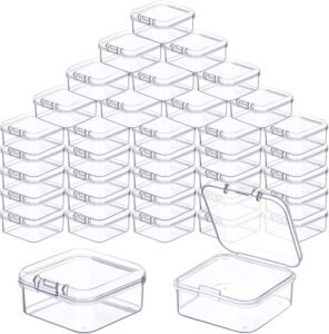 Opbergdoosjes met deksel 48 stuks – Transparante mini opbergboxen voor kralen en sieraden – Kunststof organizer doosjes voor hobby en DIY – 4,5 x 4,5 x 2 cm