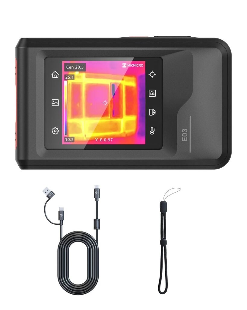 Compacte zakformaat thermische camera SuperIR 240x240 IR 96x96 3,5 inch touchscreen IP54 warmtebeeldcamera -20°C tot 350°C meting