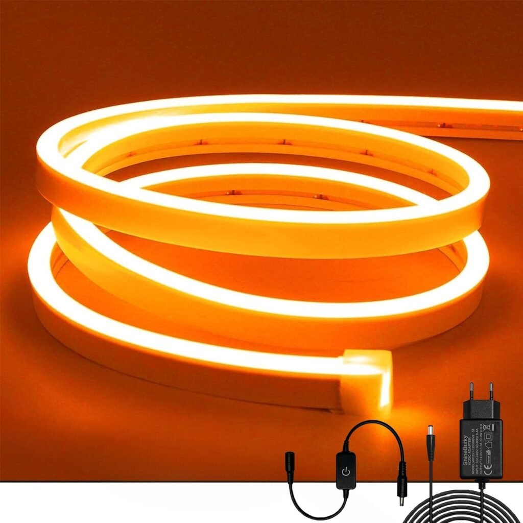 LED strip 5m oranje neon 12V dimbaar IP65 flexibele waterdichte LED verlichting binnen en buiten decoratie verlichting slaapkamer en bar