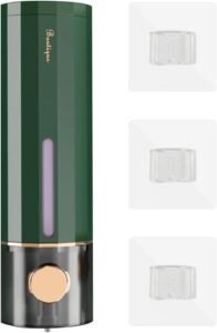 Zeepdispenser Wandmontage 450 ml – Zelfklevende Vloeibare Zeepdispenser voor Badkamer en Keuken – Wand Zeep- en Shampoo Dispenser – Inclusief 3 Plakstrips Groen