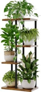 Plantenrek 6 niveaus metaal – bloemenstandaard buiten en binnen – trapvormige plantenhouder decoratief – plantenstandaard tuin en balkon