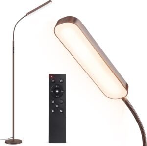 LED Vloerlamp Dimbaar 15W – Leeslamp met Afstandsbediening en Touch Control – 4 Kleurtemperaturen en Timer – Woonkamer, Slaapkamer en Kantoor