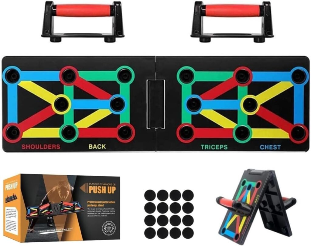 12-in-1 push up board met handgrepen voor krachttraining borst, rug, schouders en armen thuisgym