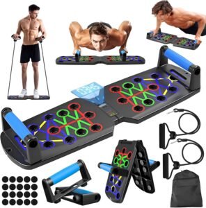 Push Up Board 26-in-1 – Multifunctioneel Fitness Trainingsapparaat voor Borstspieren en Krachttraining – Thuis Workout Bord voor Spiertraining en Vetverbranding