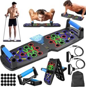 Push up board 26-in-1 multifunctioneel fitness trainingsapparaat voor borstspier oefeningen en krachttraining thuis