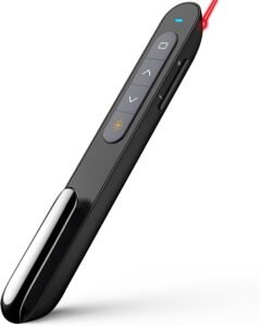 Draadloze Presentatie Afstandsbediening met Laser Pointer – PowerPoint Klikker met Hyperlink- en Volumebediening – RF 2.4GHz – Zwart
