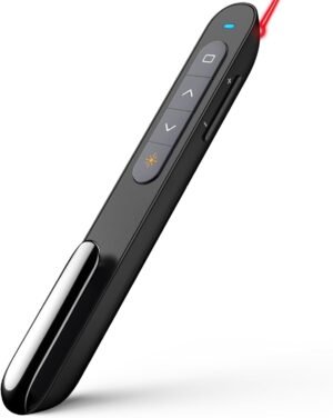Draadloze presentatie afstandsbediening met laser pointer RF 2.4GHz voor PowerPoint zwart