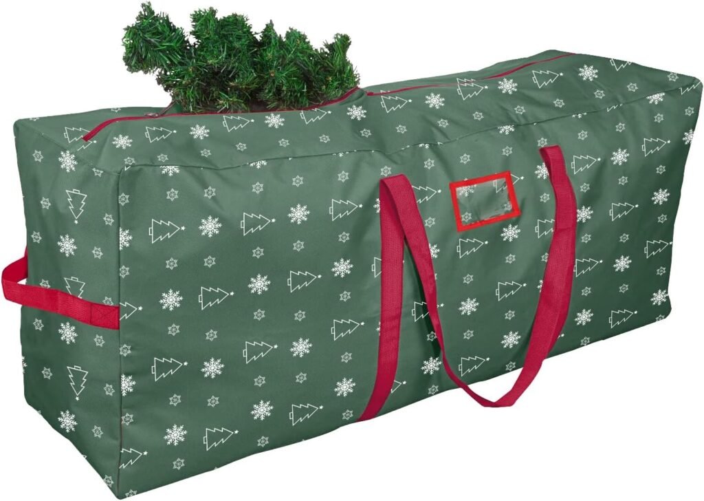 Opbergtas kerstboom XL waterdicht 600D Oxford kunstkerstboom opbergzak 165x76x38 cm groen verstevigde handvatten
