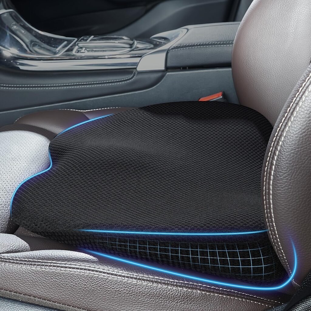 Ergonomisch memory foam zitkussen voor auto, bureau en bestuurdersstoel met ondersteuning en comfort