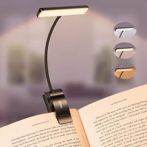 Leeslamp met Boekklem – USB-C Oplaadbare Boeklamp met 19 LED’s – Dimbare Nachtleeslamp met 3 Kleurtemperaturen – Flexibele Klem voor Boek en E-reader