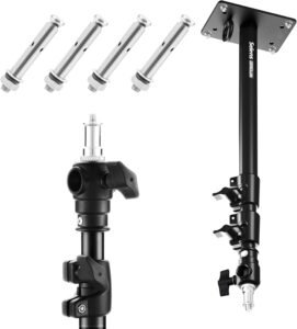 Fotografie Muurbeugel met Uitschuifbare Arm – Verstelbare Boom Arm voor Videolampen en Reflectoren – Wand- en Plafondmontage – 46,7-103 cm