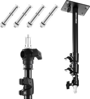 Fotografie muurbeugel met uitschuifbare arm 46,7-103 cm voor videolampen en reflectoren