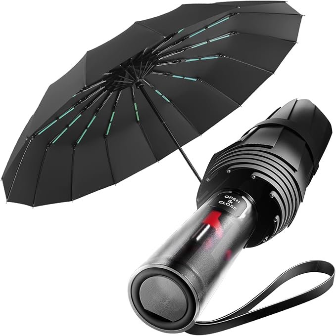 Stormvaste XXL paraplu met UV-bescherming en automatisch openen voor reizen en dagelijks gebruik
