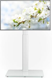 Vloer TV standaard met draaibare beugel – Verstelbare tv voet voor LCD LED OLED televisies – Ruimtebesparend design – Geschikt voor 27-60 inch TV’s