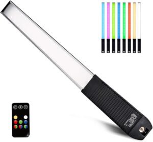 RGB LED Videolamp – Dimbare Fotografie Lamp met 36 Kleuren – Studioverlichting met 12 Lichtmodi – 3000K-6000K en CRI 95