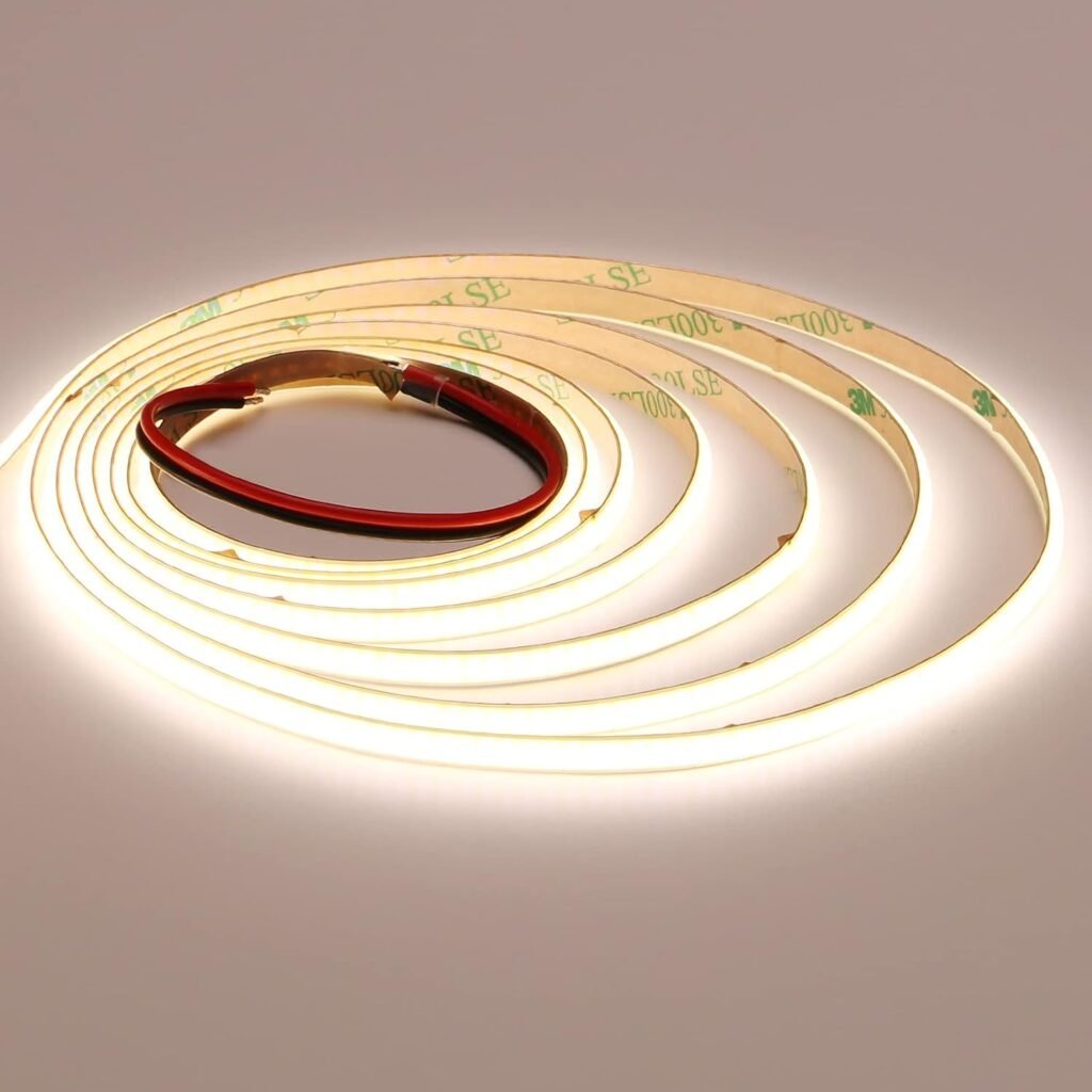 LED strip 12V 5 meter met natuurlijk wit 4000K licht, 400 LEDs, zelfklevende flexibele verlichting voor keuken en decoratie