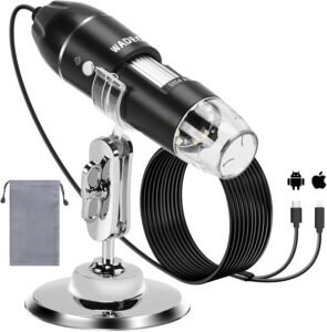 Digitale Microscoop met USB 1440p HD – Handmicroscoop met Inspectiecamera 50x-1600x Vergroting – 8 LED Lampjes voor iOS en Android