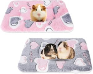 Wasbare Cavia Pip Pad – Herbruikbare Absorberende Mat voor Kleine Dieren – Kooi Onderlegger voor Cavia, Hamster, Konijn en Hond – Set van 2
