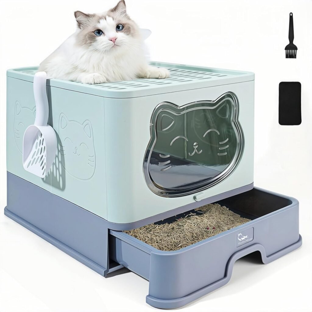 Gesloten kattenbak met deksel en uittrekbare lade, grote ruimtebesparende kattenbak met schep voor huisdieren. You’re using our basic model. Log in or sign up for more intelligence. Log in Sign up for free