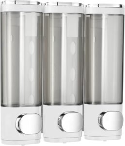 Wandmontage zeepdispenser set – 3 stuks 3-kamer 300ml per kamer – shampoo conditioner en zeep dispenser – badkamer keuken hotel