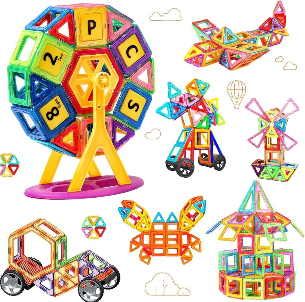 Magnetisch constructiespeelgoed 82 delig met bouwblokken en creatieve magnetische speelset voor kinderen
