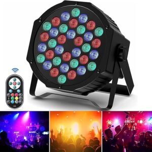 RGB LED Stageverlichting – Disco Licht met DMX512 Besturing – Geluidsgestuurde Feestverlichting met Afstandsbediening – 36 LED’s