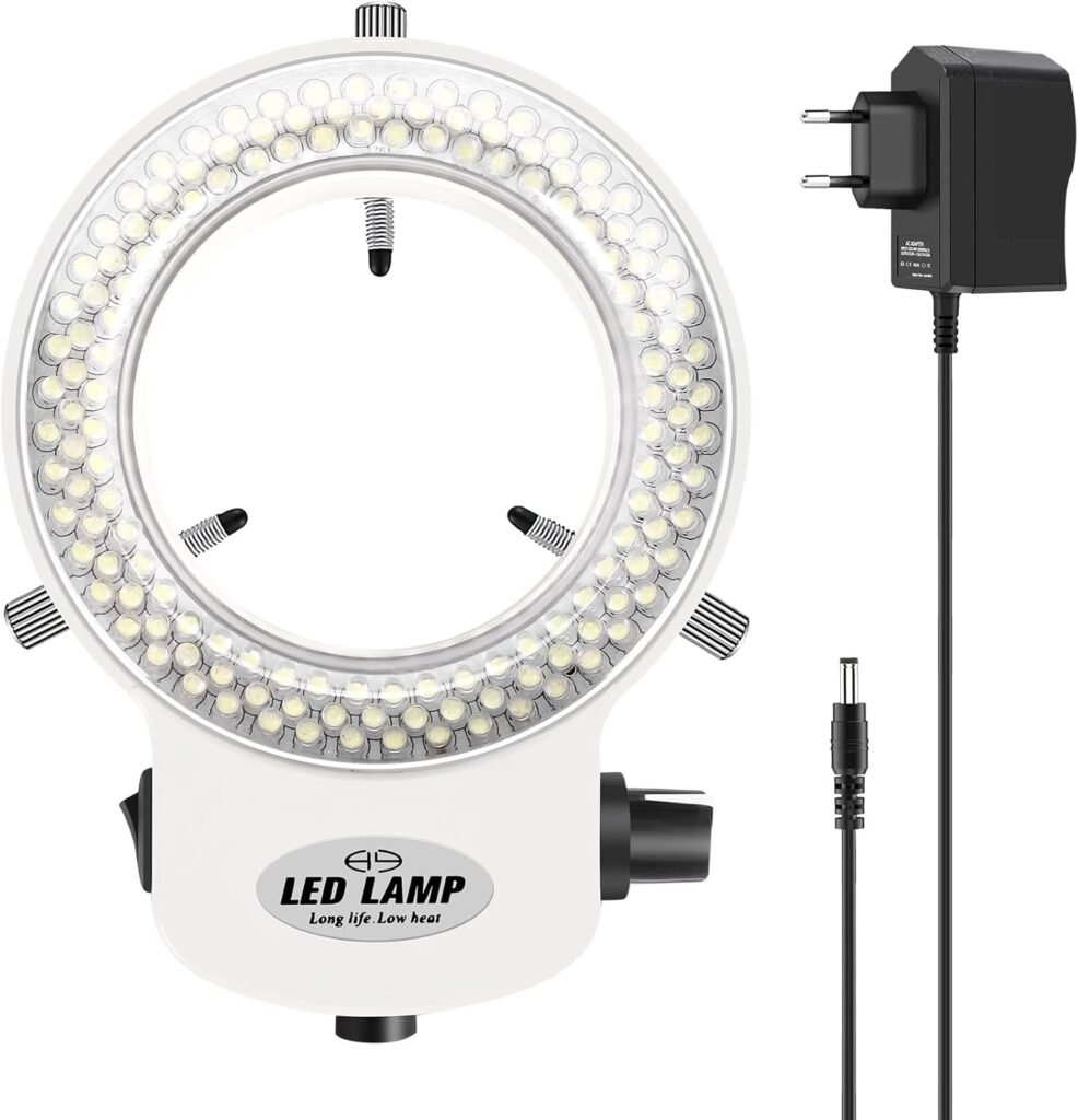 Ringlamp 144 LED met verstelbare helderheid voor fotografie, make-up en video verlichting