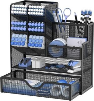 Pennenhouder met lade multifunctionele bureau organizer voor kantoor en school S