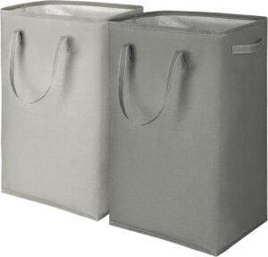 Wasmand 80L Opvouwbaar – Grote Kledingmand met Lange Handgrepen – Opbergzak voor Badkamer en Slaapkamer – 2 Pack