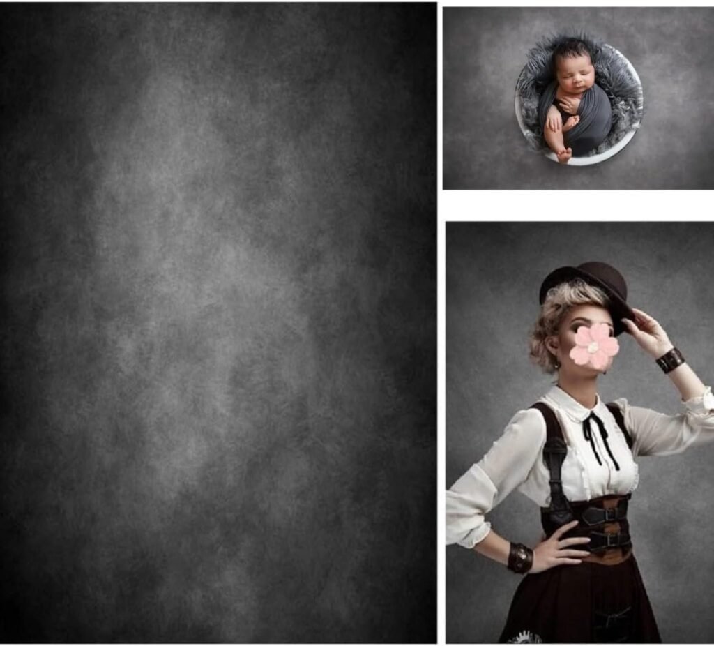 Fotografie achtergrond charcoal grijs canvas 1,5x2,2m voor studio en portret fotoshoot