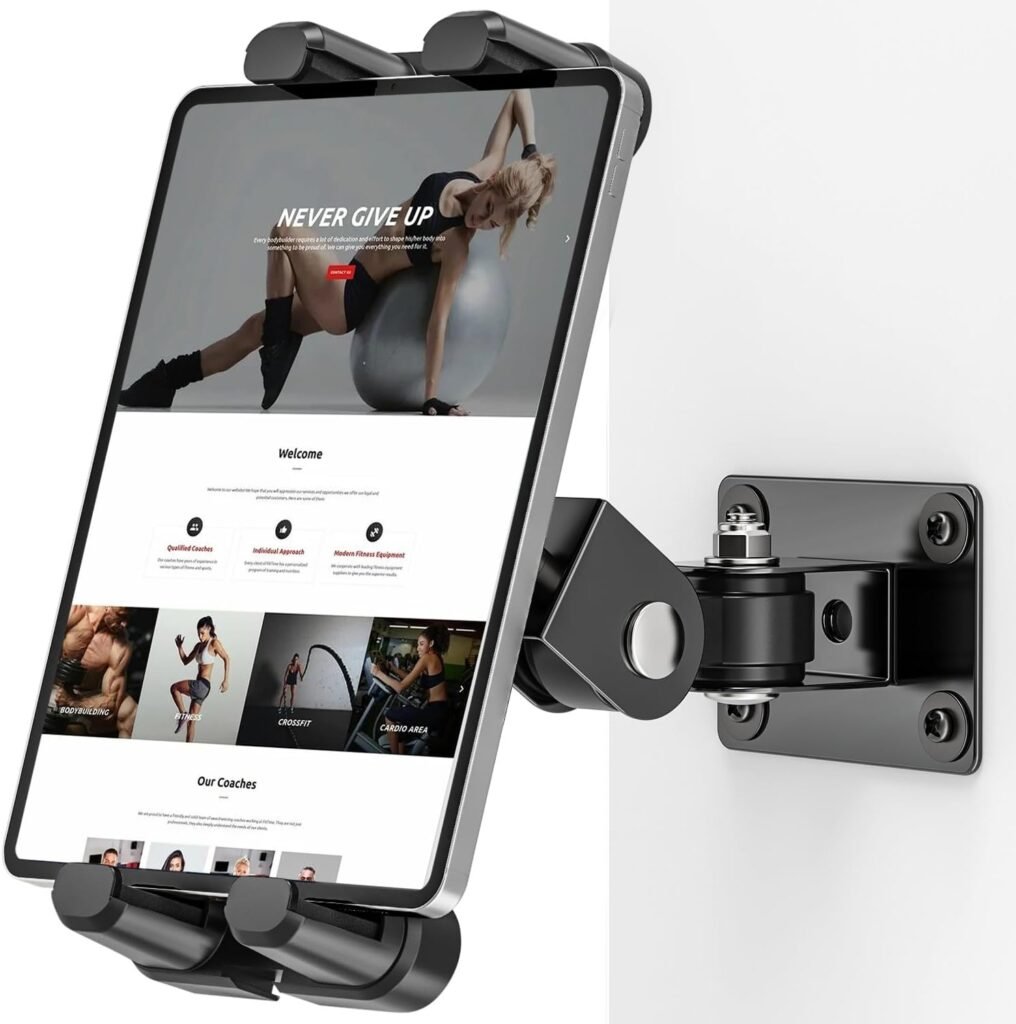 Tablet wandhouder met 360° rotatie voor universele iPad en 4,7-13,5 inch tablets met metalen bevestiging