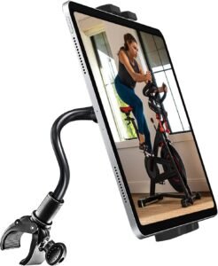 Tablet Houder Hometrainer – Universele Fiets Tablethouder voor iPad en Smartphone – Flexibele Beugel voor Spinningfiets, Loopband en Crosstrainer – 4-12,9 inch
