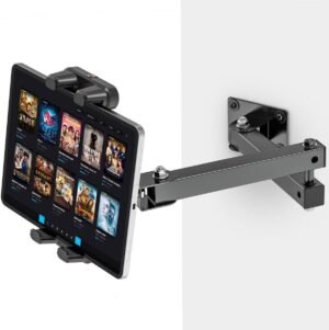 Tablet wandhouder met verstelbare metalen arm voor iPad, tablet en mobiele telefoon 4,7-13,5 inch