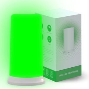 Groene lichttherapielamp – Dimbare groene en witte lamp voor ontspanning en slaap – Tafel- en nachtlamp voor slaapkamer en nachtkastje