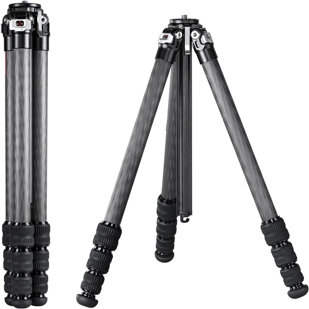 Compact reisstatief van koolstofvezel voor DSLR camera, lichtgewicht waterdicht fotostatief met 15 kg draagvermogen