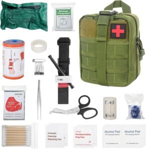 EHBO Set 46 Delig – Eerste Hulp Kit met Medische Tas – Noodpakket voor Outdoor, Kamperen en Auto – Compacte EHBO Uitrusting