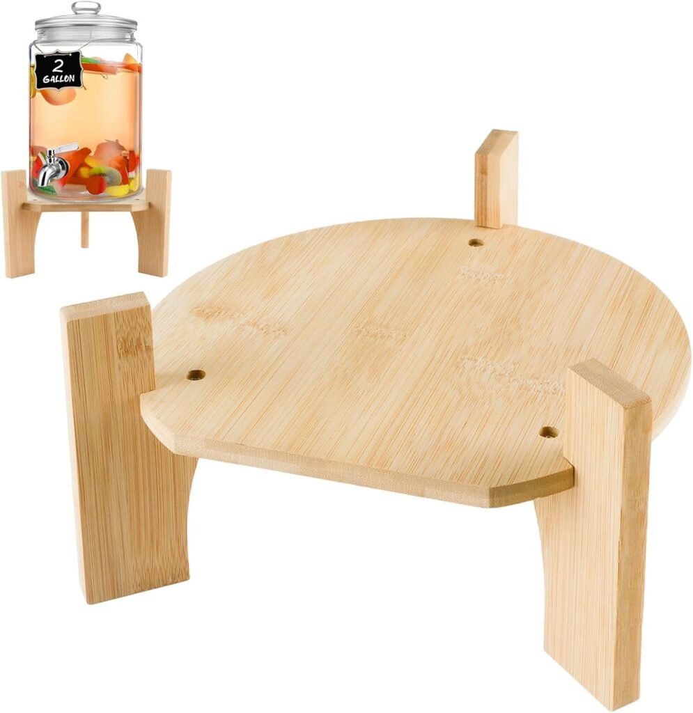 Bamboe drankdispenser standaard houten houder voor glazen dispenser tot 17,8 cm verhoogde sap en limonade houder voor feesten en bargebruik