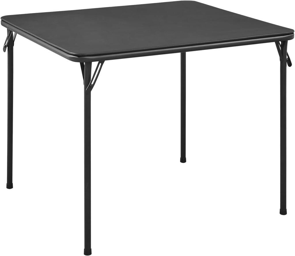 Opvouwbare tafel 80x80 cm zwart voor camping, tuin, balkon en buitengebruik