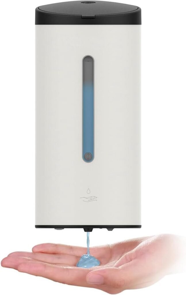 Automatische RVS zeepdispenser voor wandmontage met 800ml inhoud en sensor voor hygiënische handzeepdosering